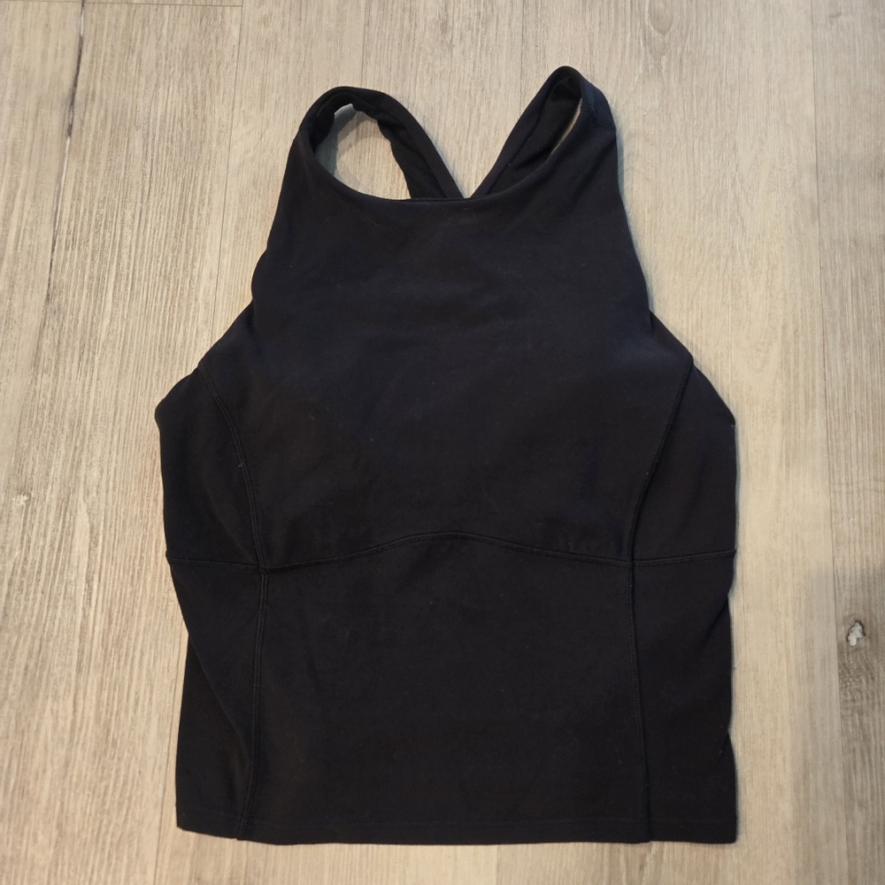 Lululemon Black Padded Sports Bra Tank Womens Size 4